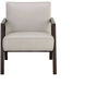 Neymar Linea Light Grey Leather Lounge Chair
